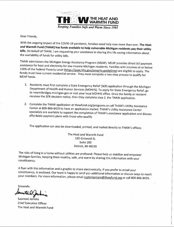 THAW Utility Bill Assistance