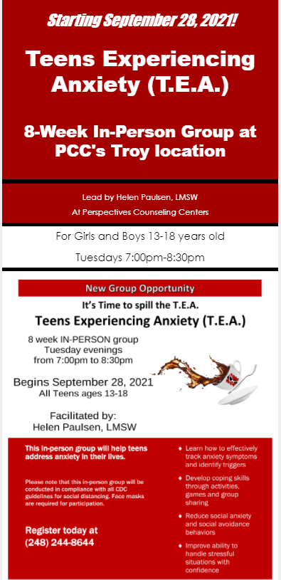 Anxiety Support Group for Teens
